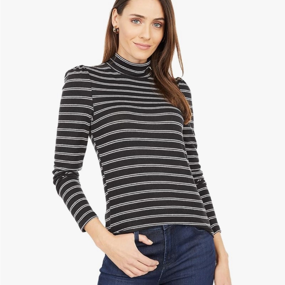 Sanctuary Soft Shoulder Mock Neck Top